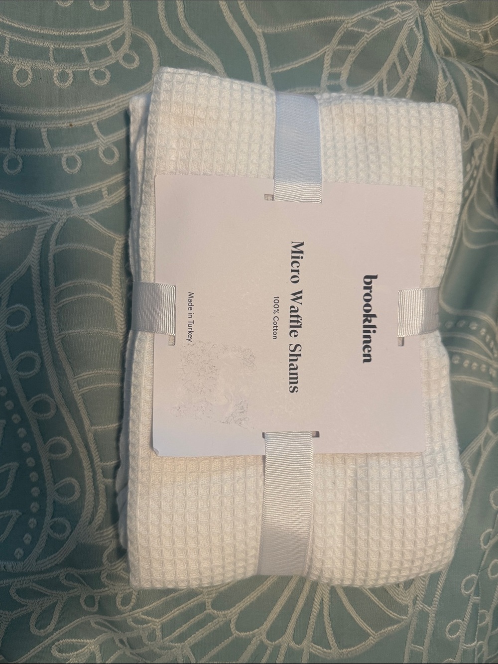 Brooklinen White Micro Waffle Shams Set